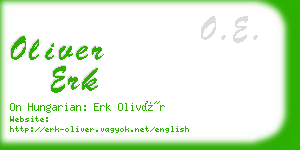 oliver erk business card